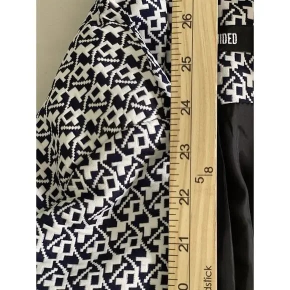 Missguided Taylor Swift Blazer Retro Printer Geometric Jacket Size 4 Small - Picture 8 of 14